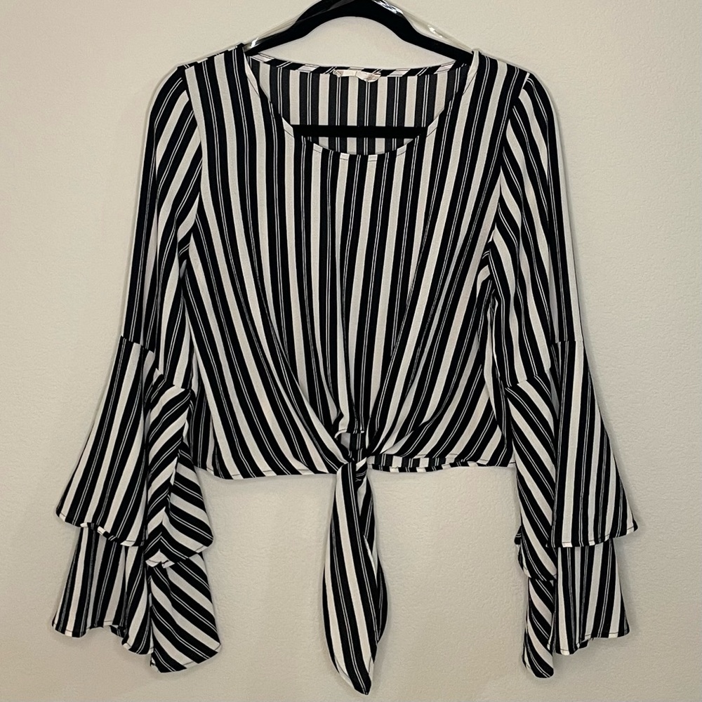 Altar’d State Tie Front Blouse